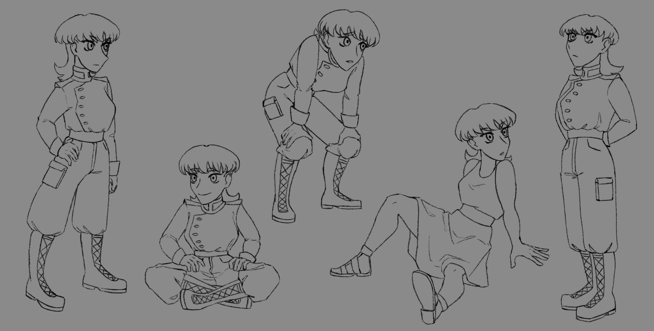 action pose sheet - Sasha