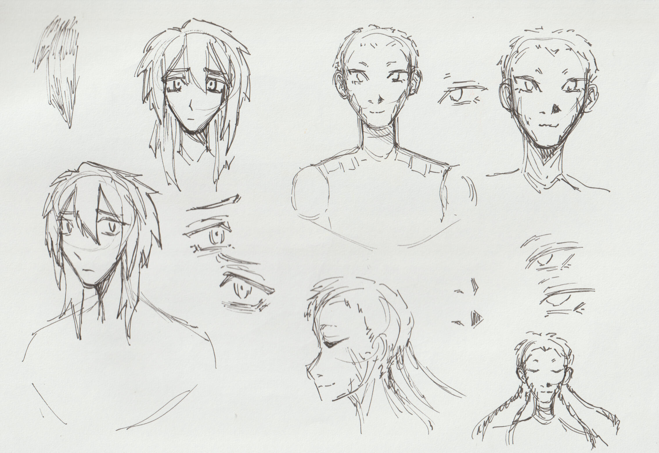 Early sketching Nathaniel and Olympia
