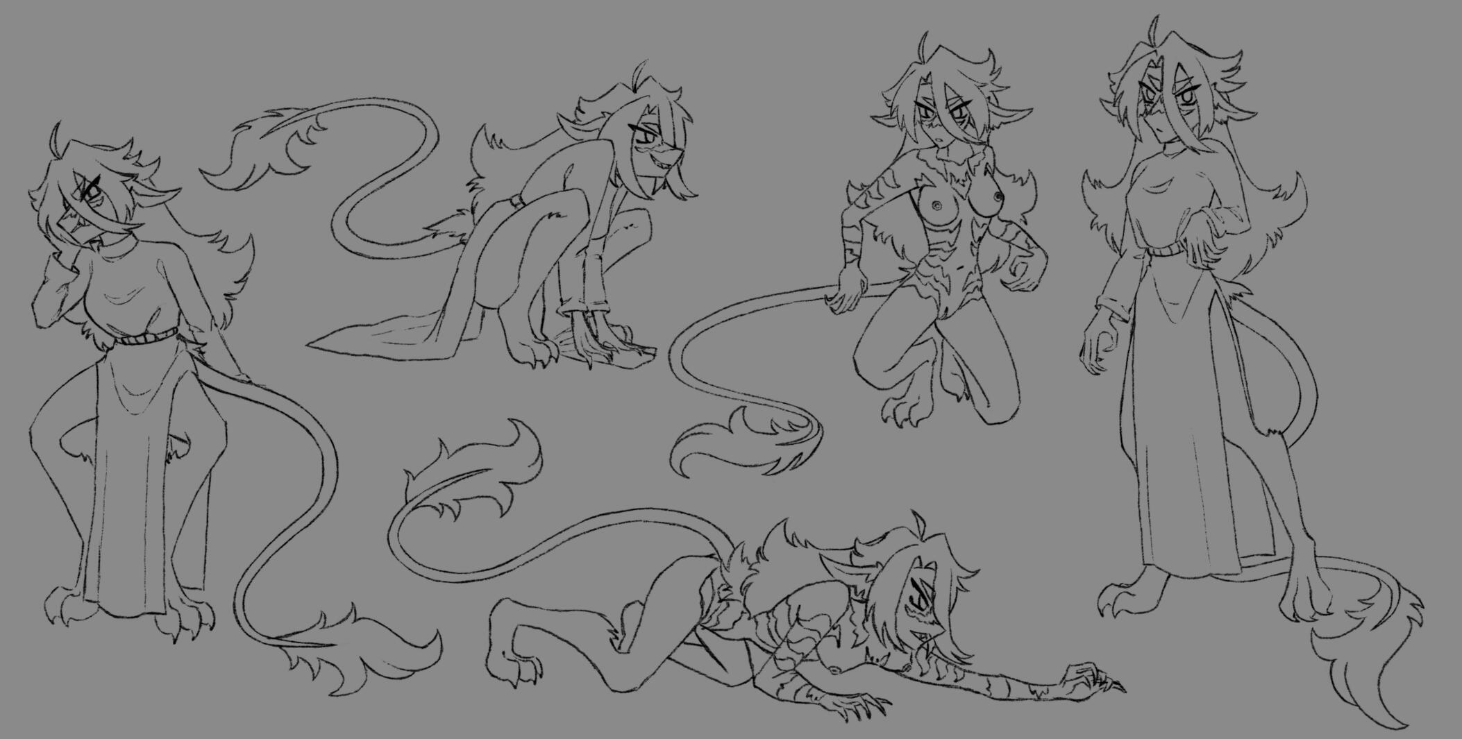 action pose sheet - Albedo