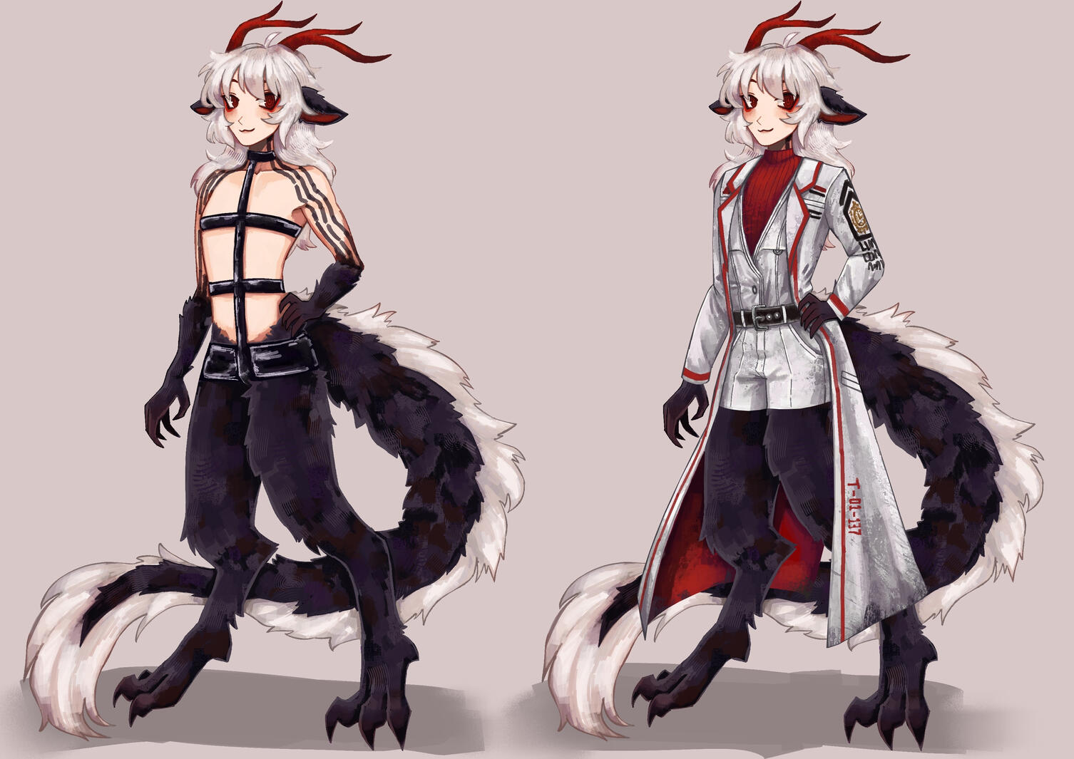 design reference for a Limbus Company fan oc