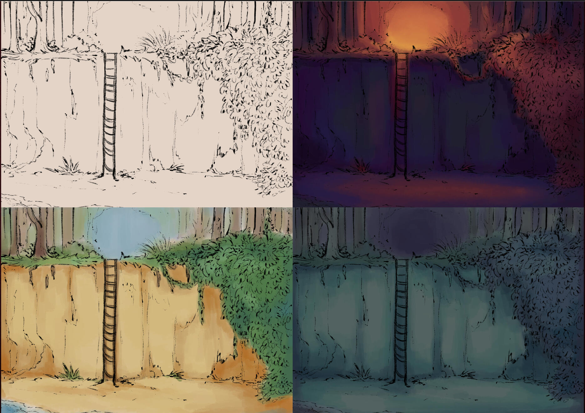 environment concept - different lightings